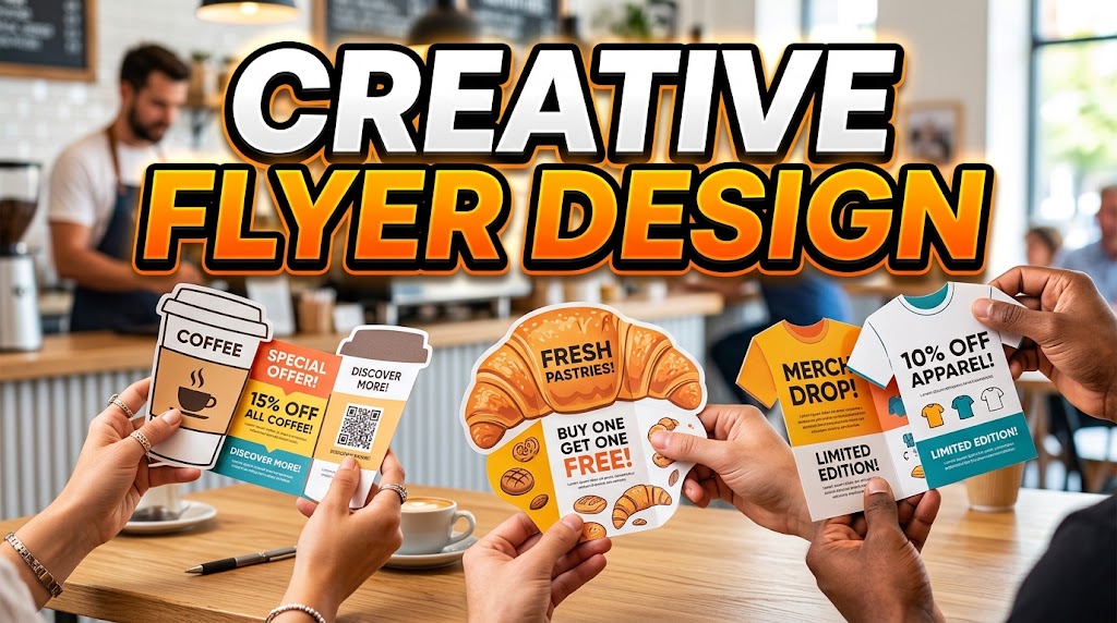 Creative Folded Flyer Skyrocket Business Sales Unifi