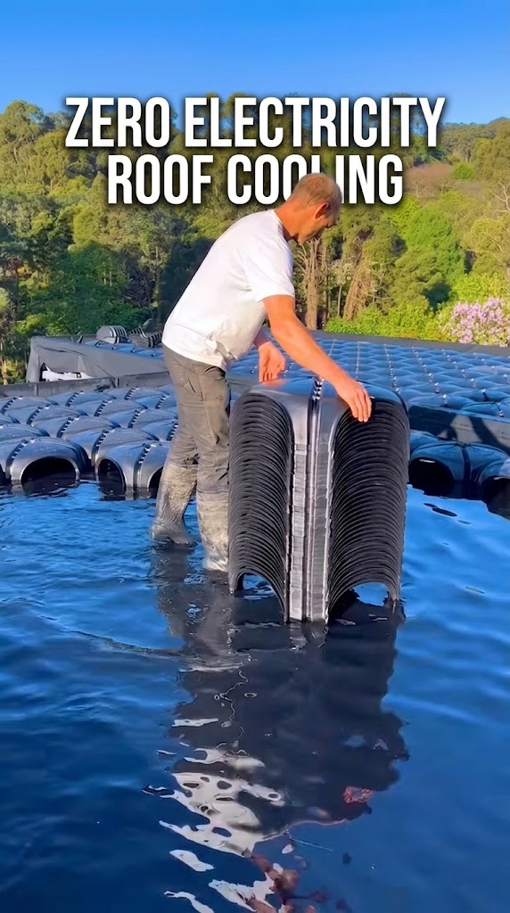 Zero Electricity Roof Cooling