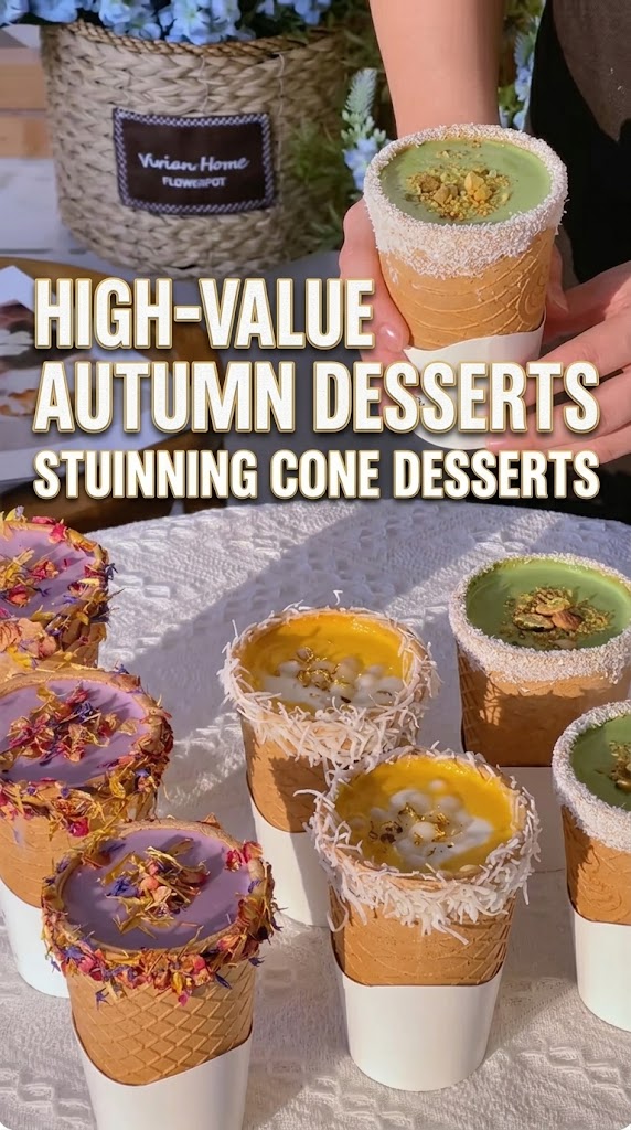 The Trend of Stunning Cone Desserts